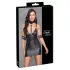 Cottelli Bondage - vestido corto brillante con cuello - negro - M