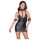 Minivestido brillante de bondage Cottelli (negro) - XL