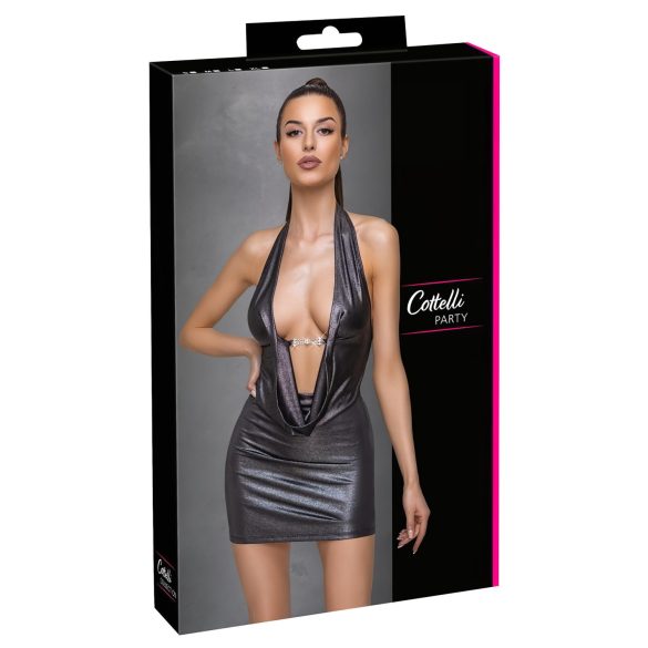 Fiesta Cottelli - vestido halter (plata) - M