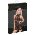 Noir - minivestido negro sin mangas con diseño de rosas