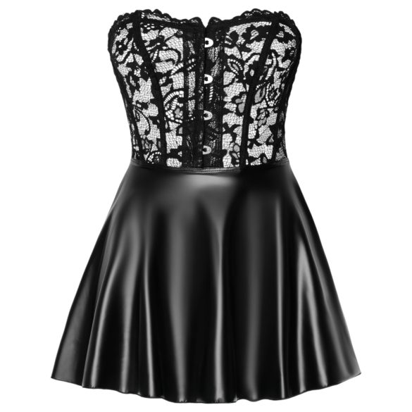 Noir - minivestido brillante con encaje - negro - L