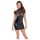 Noir - Vestido brillante con encaje y corsé (negro) - M