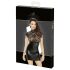 Noir - Vestido brillante con encaje y corsé (negro) - M