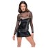 Noir - vestido brillante con top transparente - negro - XL