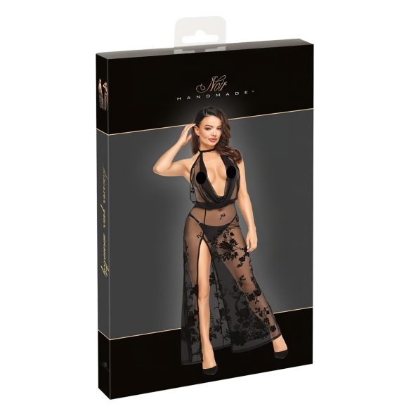 Noir - Maxivestido transparente floral (negro) - M