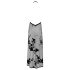 Noir - Vestido largo floral totalmente transparente (negro) - XL