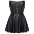 Cottelli - minivestido brillante con falda plisada (negro)