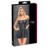 Cottelli - minivestido brillante con falda plisada (negro)
