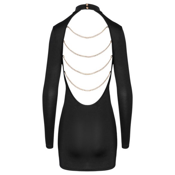 Cottelli - Vestido mini abierto detrás - cadena - negro