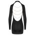 Cottelli - Vestido mini abierto detrás - cadena - negro - M