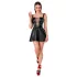 Noir - minivestido negro con cordones delanteros