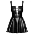 Noir - minivestido negro con cordones delanteros