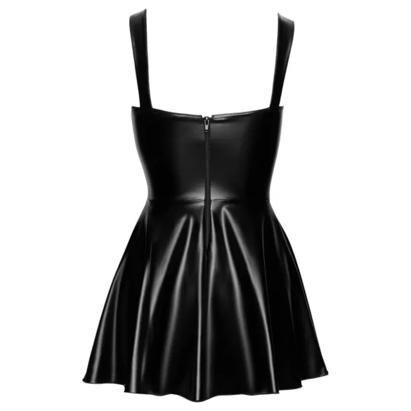 Noir - minivestido negro con cordones delanteros