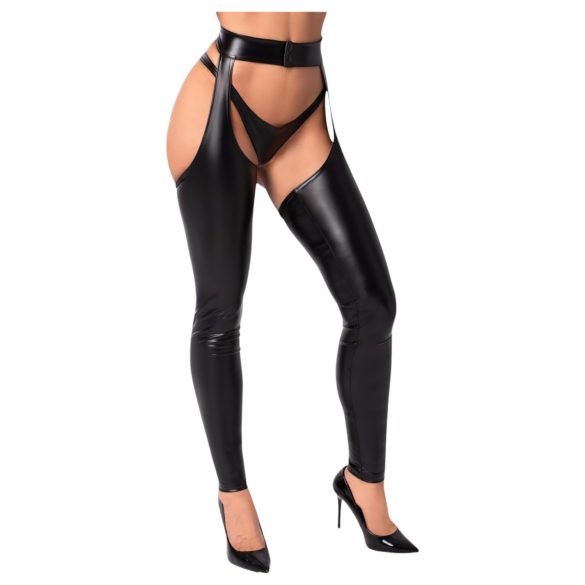Noir - medias brillantes estilo chaps (negro) - L