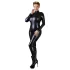 Cottelli Plus Size - mono largo brillante manga larga - negro