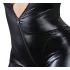 Cottelli Plus Size - mono largo brillante manga larga - negro
