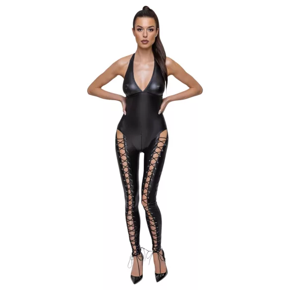 Cottelli Party - mono con corsé y cuello halter (negro) - XL