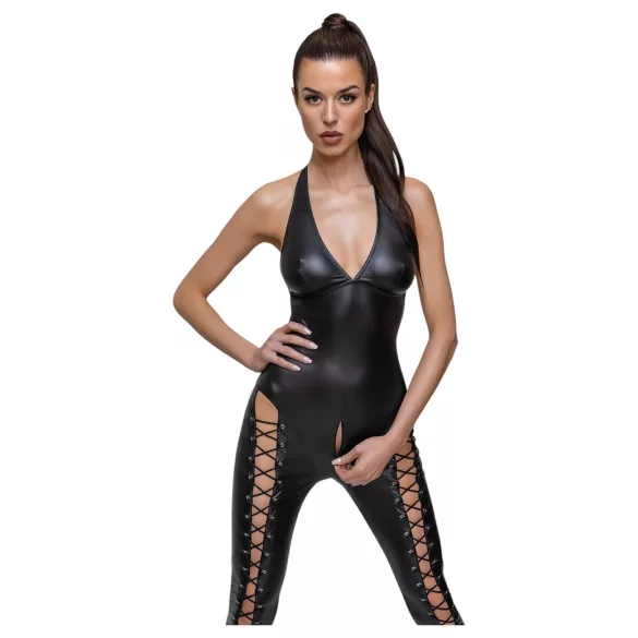 Cottelli Party - mono con corsé y cuello halter (negro) - XL