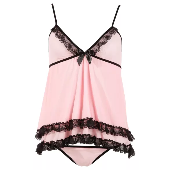 Cottelli - Babydoll - Encaje con volantes - Transparente - XL