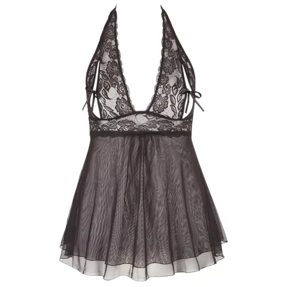 Cottelli Plus Size - babydoll de encaje - talla grande - negro - 2XL