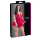 Cottelli Plus Size - babydoll encaje translúcido - rojo