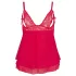 Cottelli Plus Size - babydoll encaje translúcido - rojo