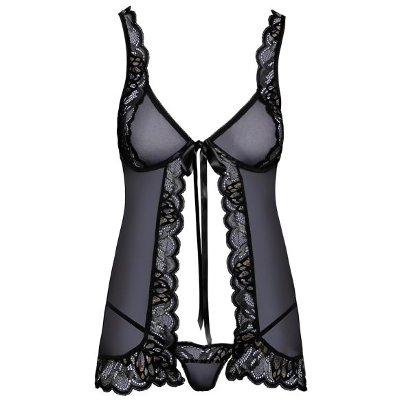 Kissable - babydoll abierto negro