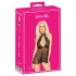 Kissable - Babydoll de encaje con cuello halter - negro