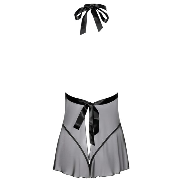 Kissable - Babydoll de encaje con cuello halter - negro - L/XL