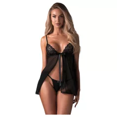 Obsessive - babydoll de encaje - conjunto - negro