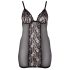 Cottelli Talla Grande - camisón transparente de encaje (negro) - 2XL