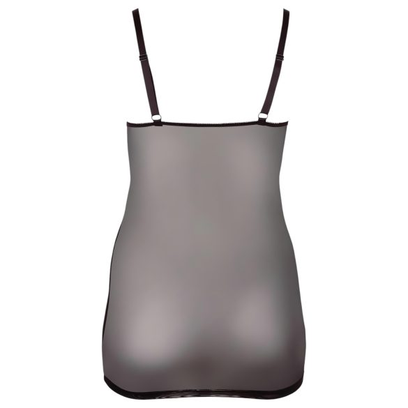 Cottelli Plus Size - camisón transparente de encaje - negro - 3XL