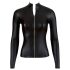 Cottelli - blusa brillante de manga larga para mujer (negra)
