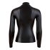 Cottelli - blusa brillante de manga larga para mujer (negra)