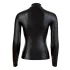 Cottelli - top de manga larga brillante para mujer - negro - M