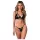 Obsessive Keira Lise - conjunto de sujetador brillante - negro - L/XL