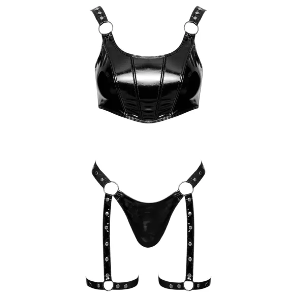 Black Level - conjunto de vestido de laca (negro) - M