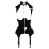 Black Level - body abierto con liguero - negro