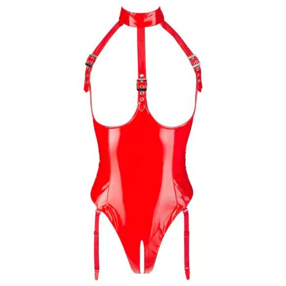 Black Level - body abierto con cuello halter - rojo - M
