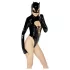 Black Velvets - body manga larga mujer - encaje negro