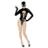 Black Velvets - body manga larga mujer - encaje negro - L
