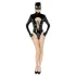 Black Velvets - body manga larga mujer - encaje negro - L