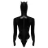 Black Velvets - body manga larga mujer - encaje negro - L