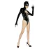 Black Velvets - body manga larga mujer - encaje negro - XL