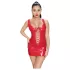 Black Level - vestido mini de vinilo con cordones - rojo - L