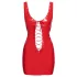 Black Level - vestido mini de vinilo con cordones - rojo - L
