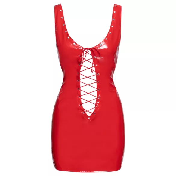 Black Level - vestido mini de vinilo con cordones - rojo - 2XL