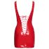 Mini vestido de charol rojo con cordones - 2XL