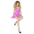 Black Level: minivestido brillante con cremallera (rosa) - XXL