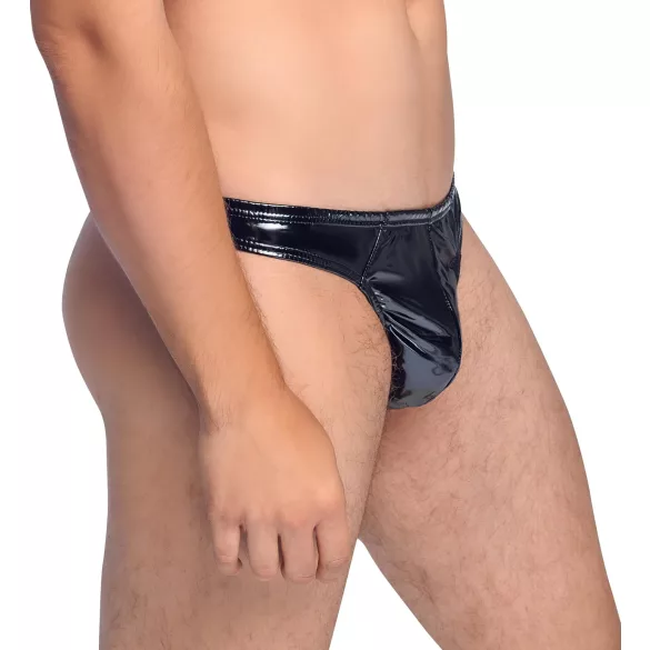 Black Level - tanga hombre clásico vinilo negro - M